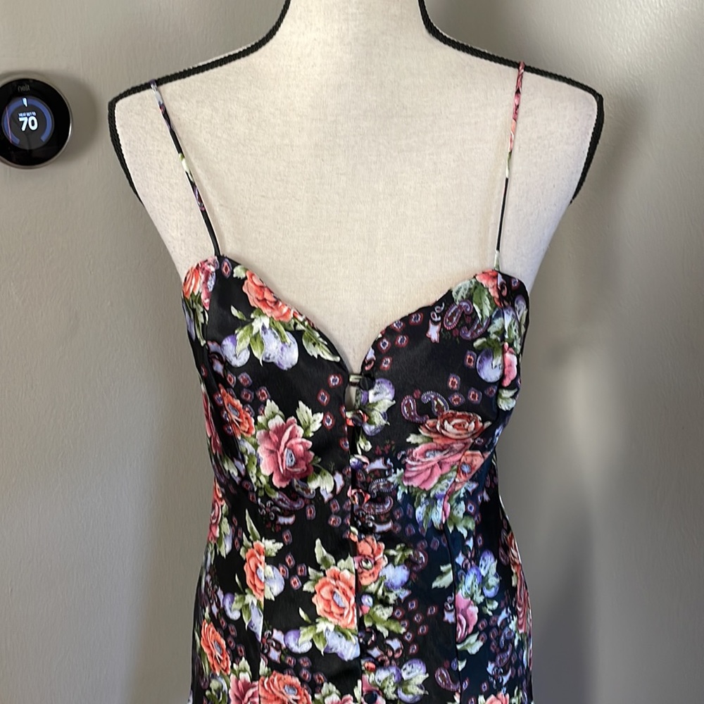 Victoria's Secret black Vintage 80's Gold Label Babydoll Chemise Slip Dress - Picture 2 of 8